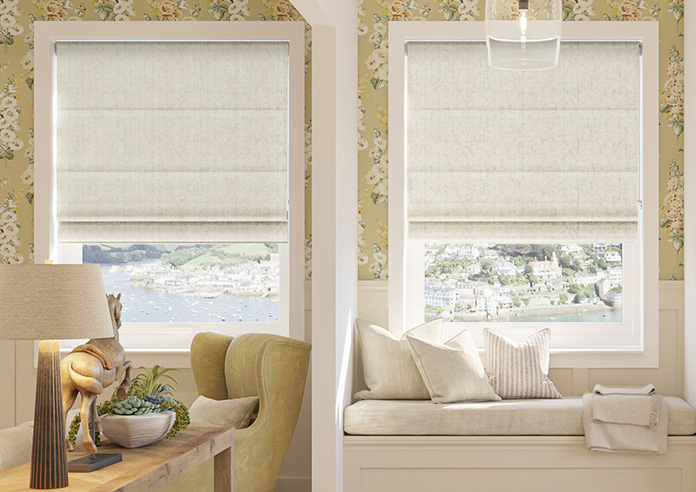 Teine, White Opal - Motorised Roman Blind - Image 3